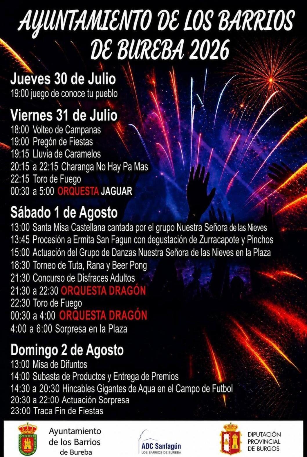FIESTAS DE LOS BARRIOS DE BUREBA 2026