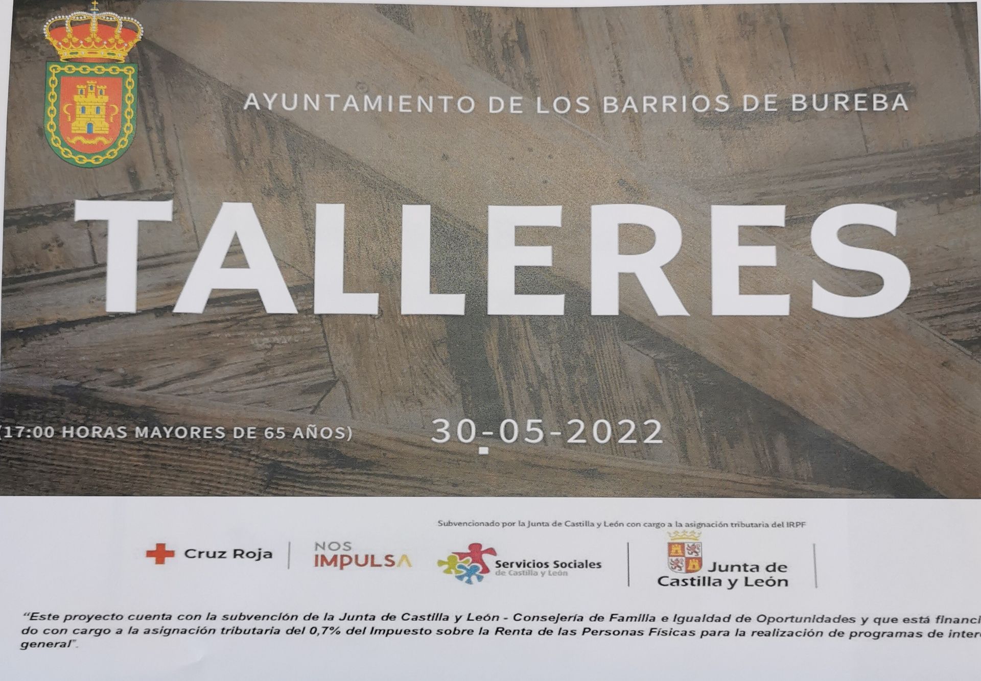 TALLERES PARA MAYORES DE 65 AÑOS